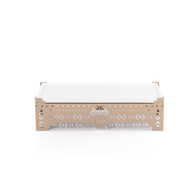 Stylish rectangular ceramic serving plate - Medium size