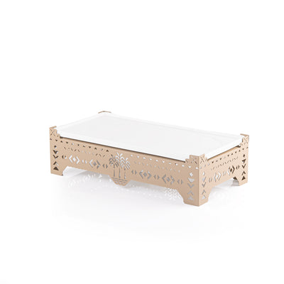 Stylish rectangular ceramic serving plate - Medium size