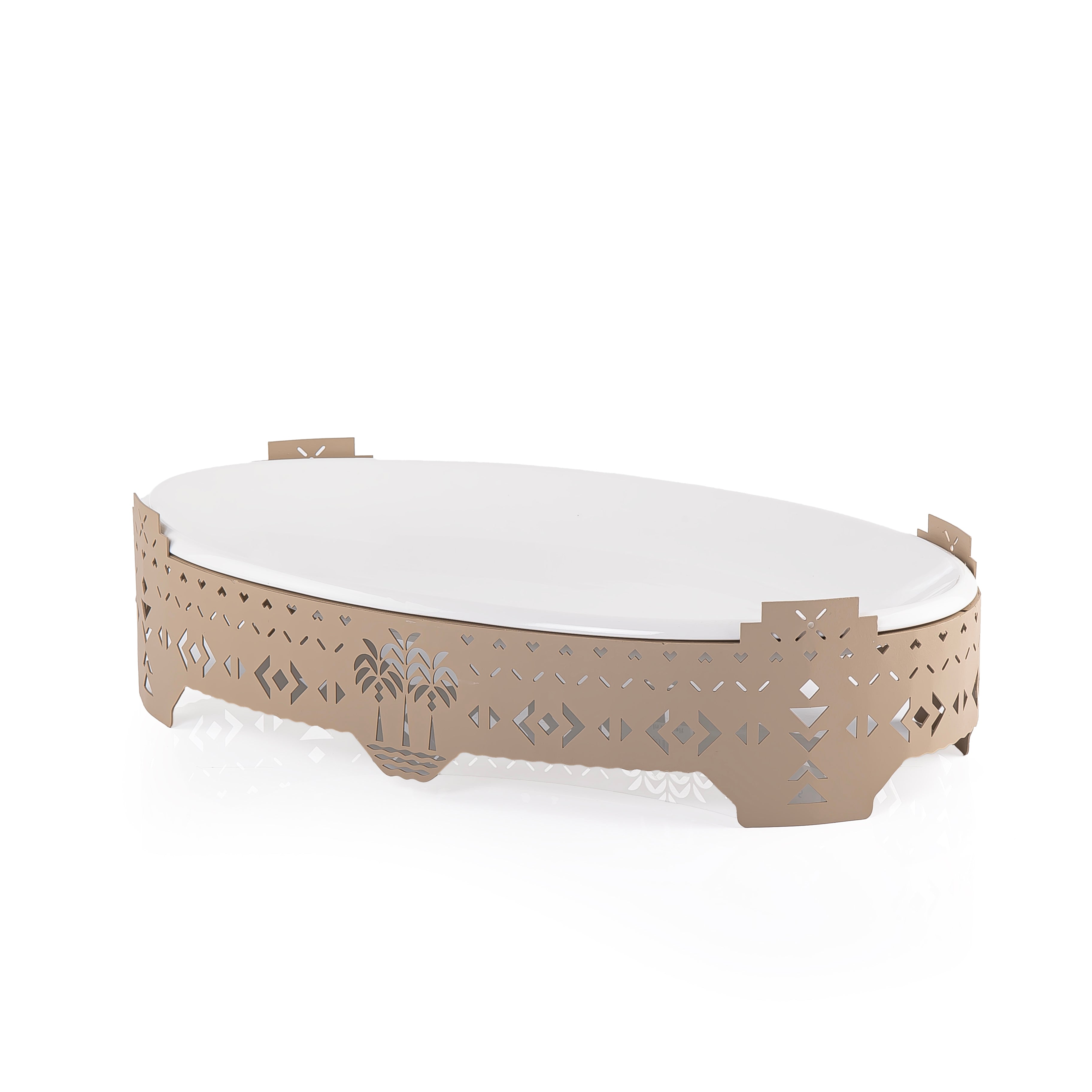 طبق سيراميك بيضاوي - كبير