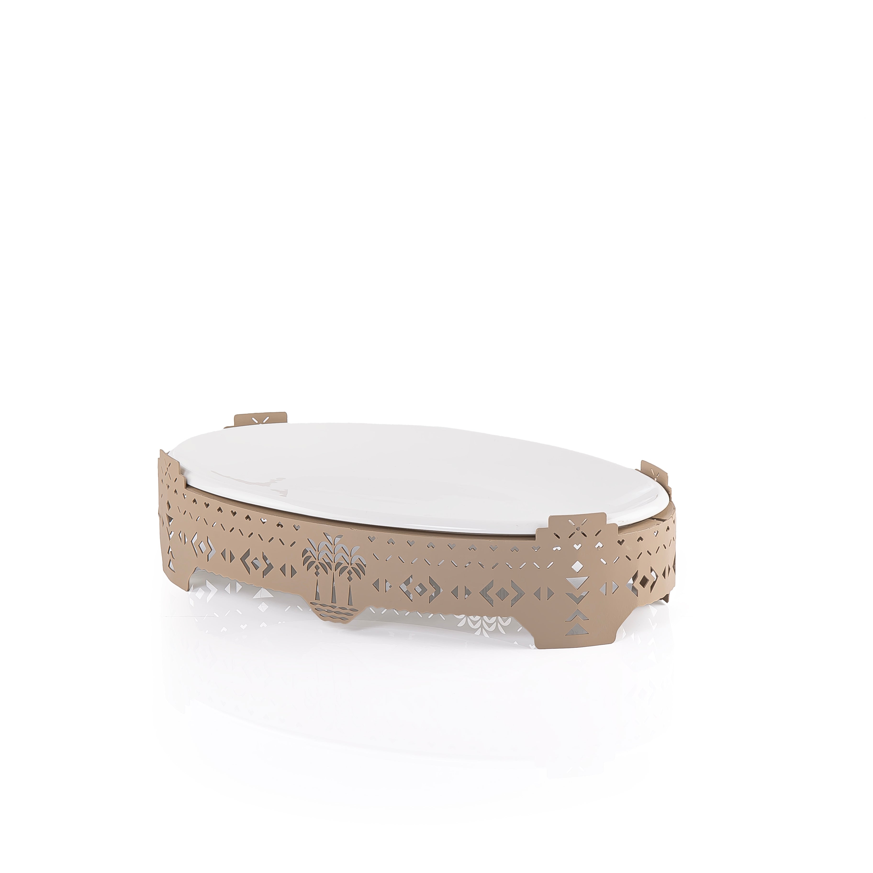 طبق سيراميك بيضاوي - صغير