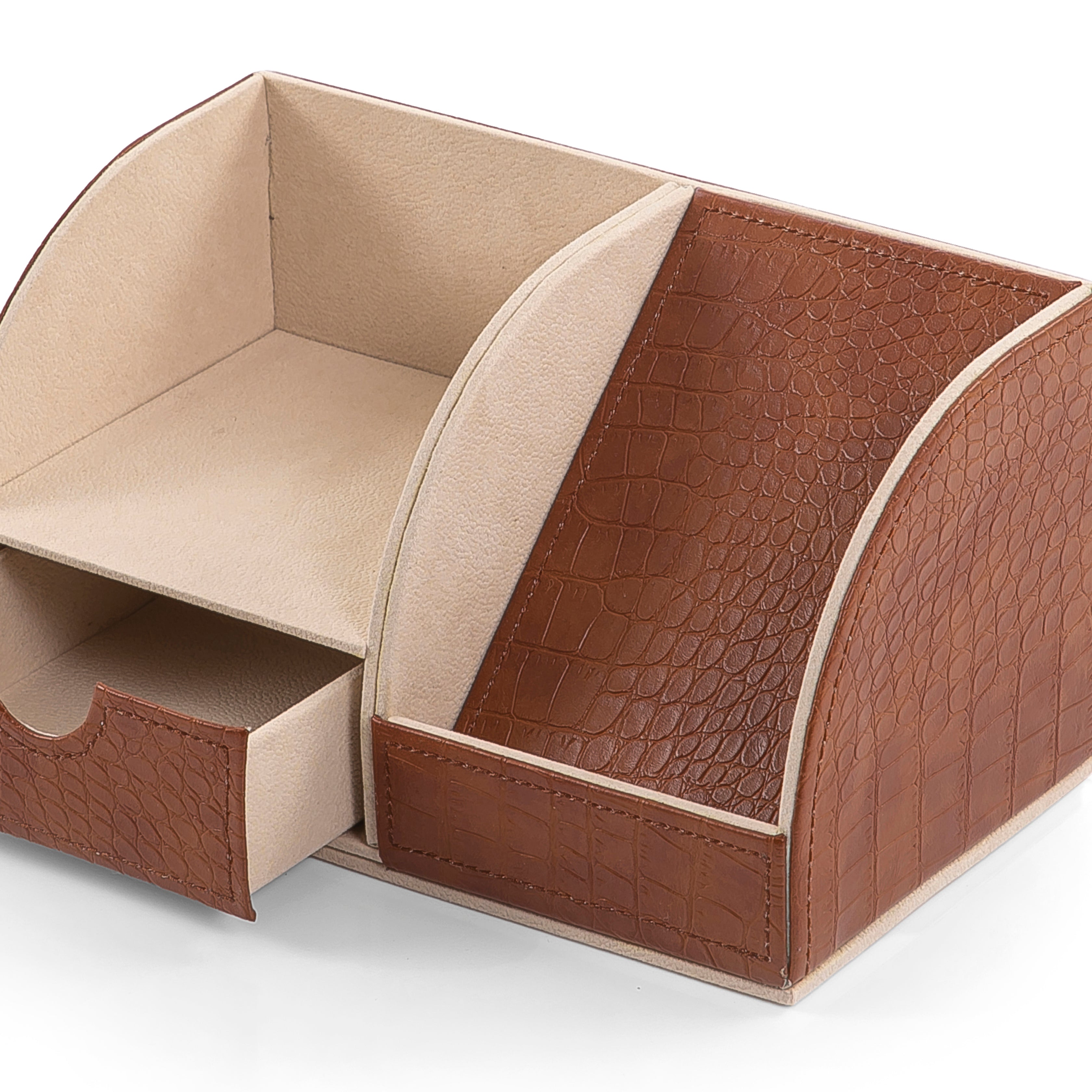 استاند من قسمين بكسوة جلدية