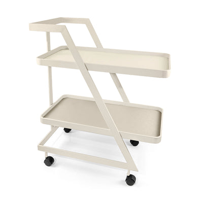 Leather trolley - Dark Beige
