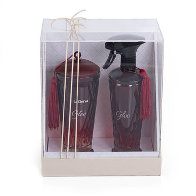 مجموعة لا سيرفا جلي مبخرة ومعطر جو بغطاء أكريليك