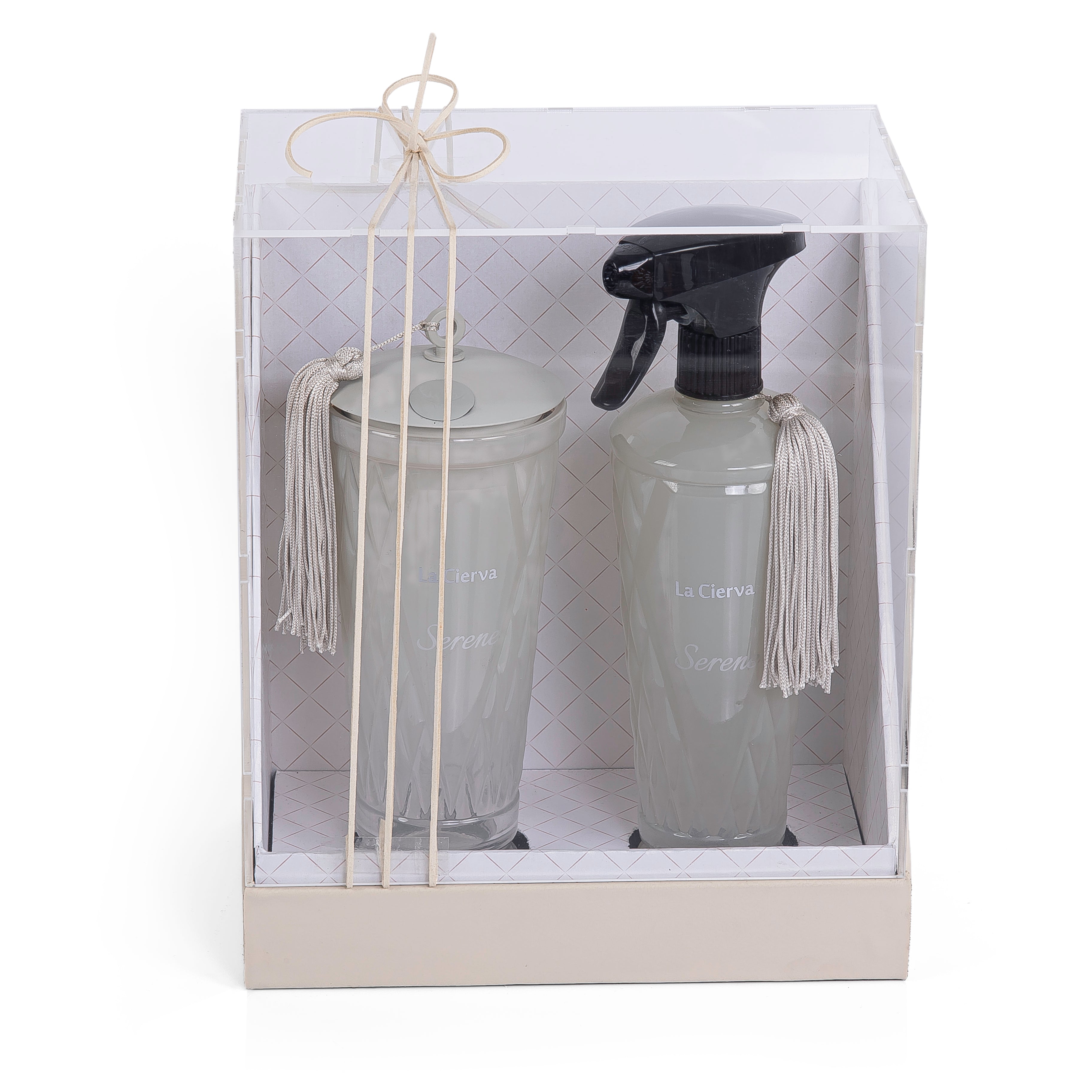 La Cierva Serene Set Incense Burner and Room Spray with Acrylic Cover 400ml