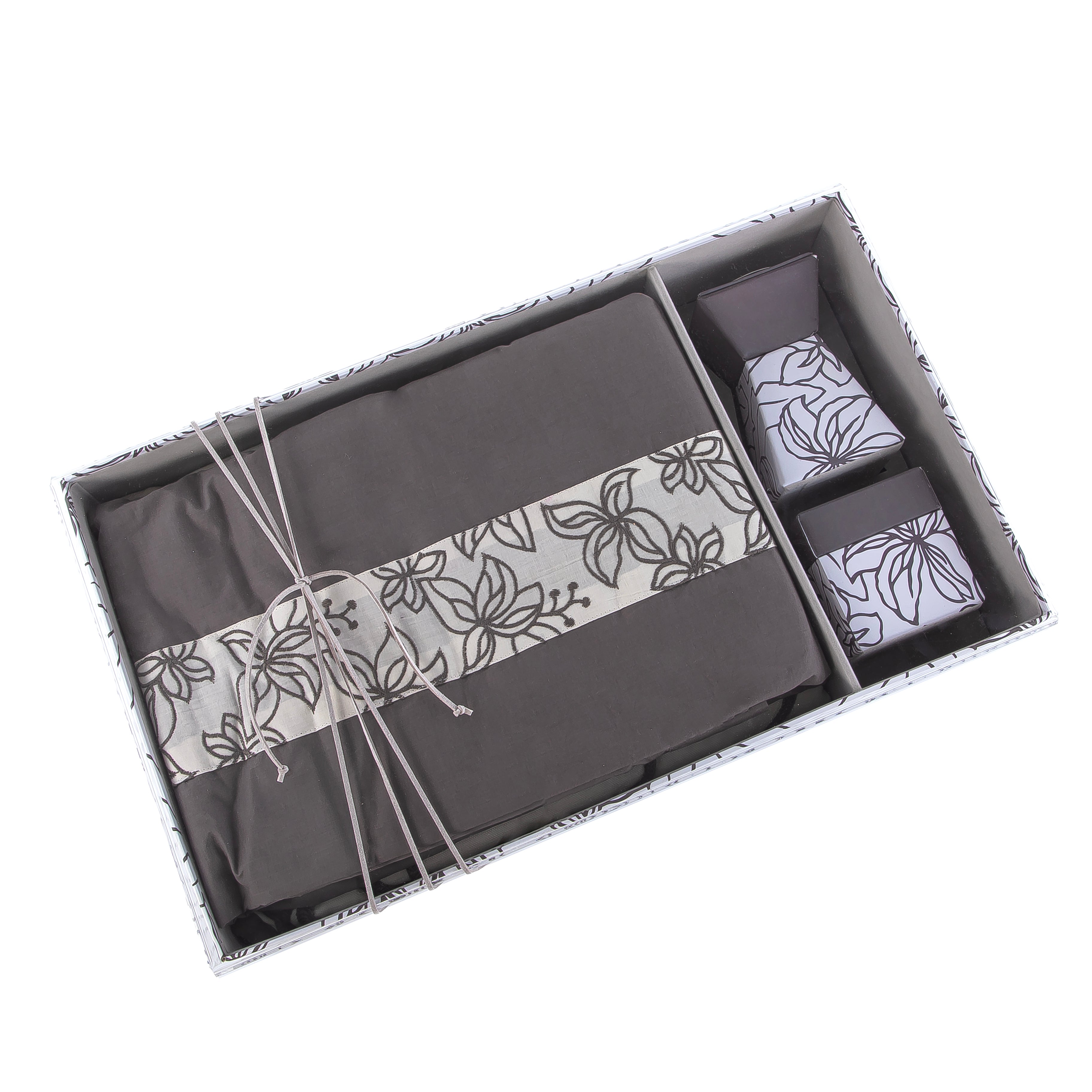 Prayer set box with acrylic cover - grey