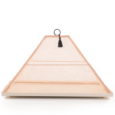 Metal Tray with Linen Pyramid Cover - Large