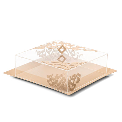Square Metal Tray with Acrylic Cover - Medium