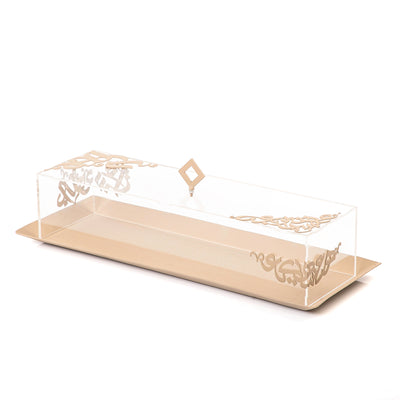 Rectangular Metal Tray with Acrylic Cover