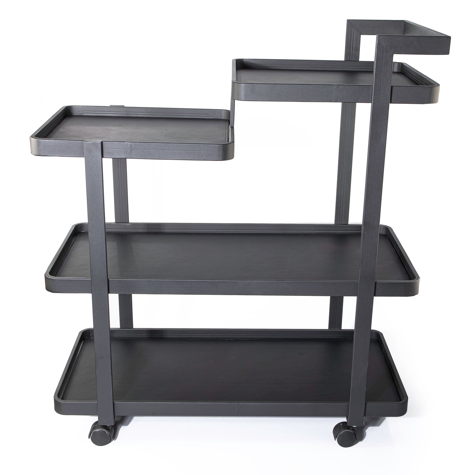 Leather trolley - black