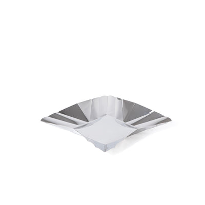 Elegant silver metal serving plate - Small
