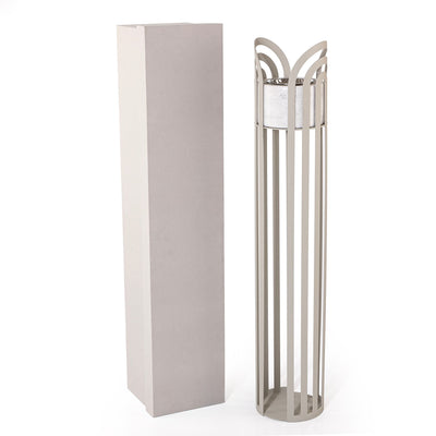 Grey Metal Mabkhar with white Marble Base in Gift Box
