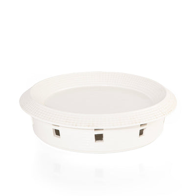 طبق سيراميك أنيق مع قاعدة موقد عملية