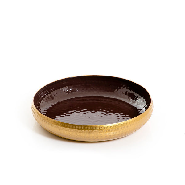 Gold round Metal Tray