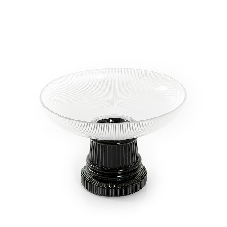 Glass Round Bowl With Black Base