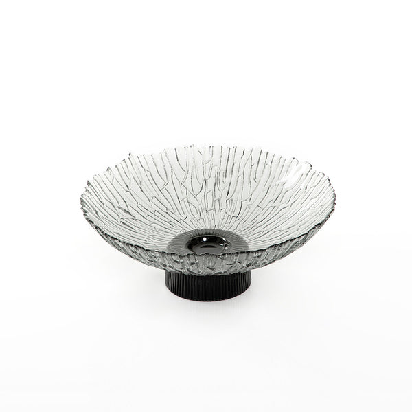 Glass Circle Bowl With Black Base