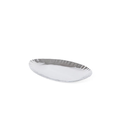 Elegant silver metal serving Plate