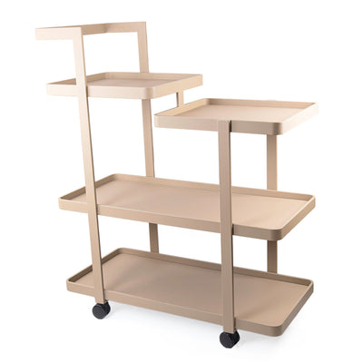 Leather serving  trolley