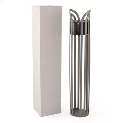 Dark grey Metal Mabkhar with black Marble Base in Gift Box