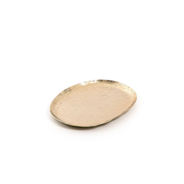Gold Oval Metal Tray