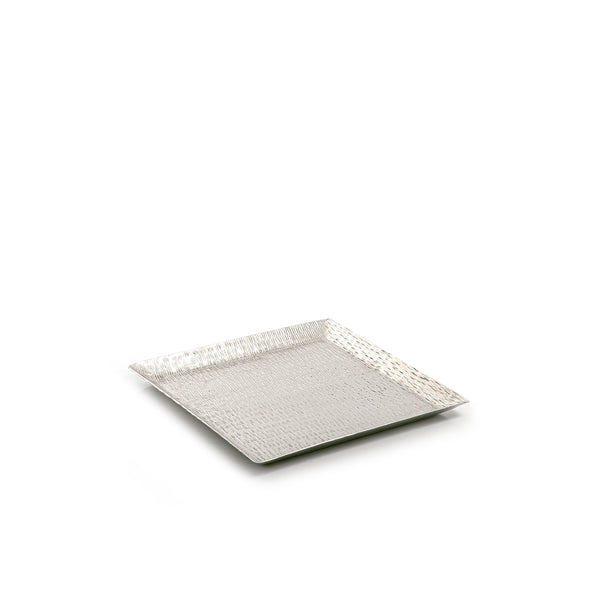 صينية مربعة معدن -فضي