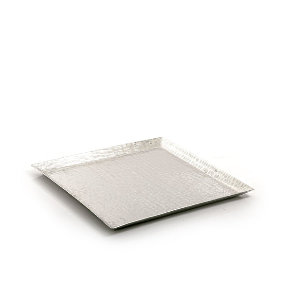 صينية مربعة معدن -فضي