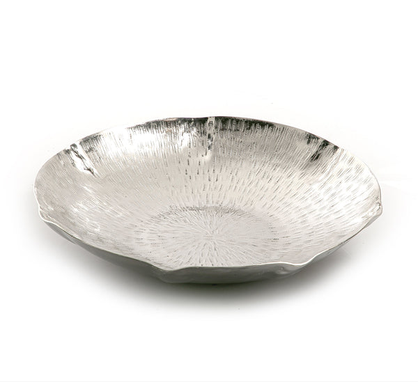 طبق دائري معدن -فضي