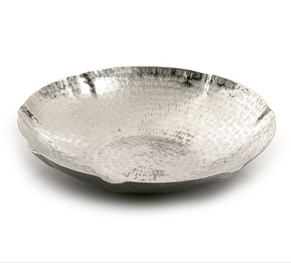 طبق دائري معدن - فضي