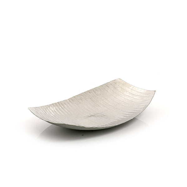 صينية مستطيلة معدن -فضي