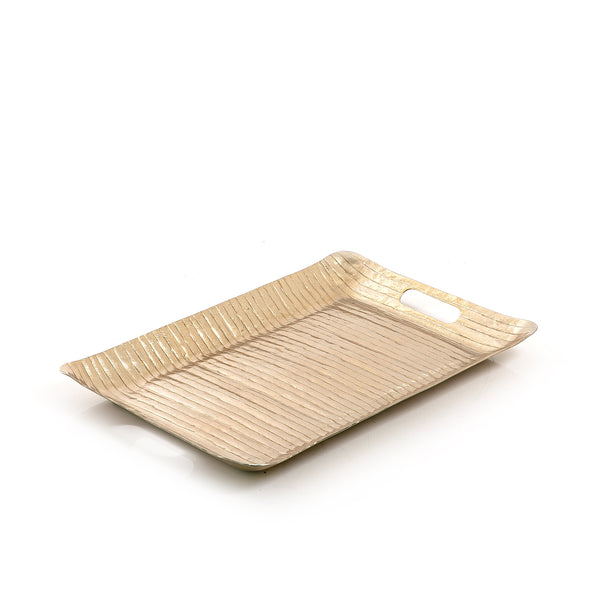 Gold Rectangular Metal Tray