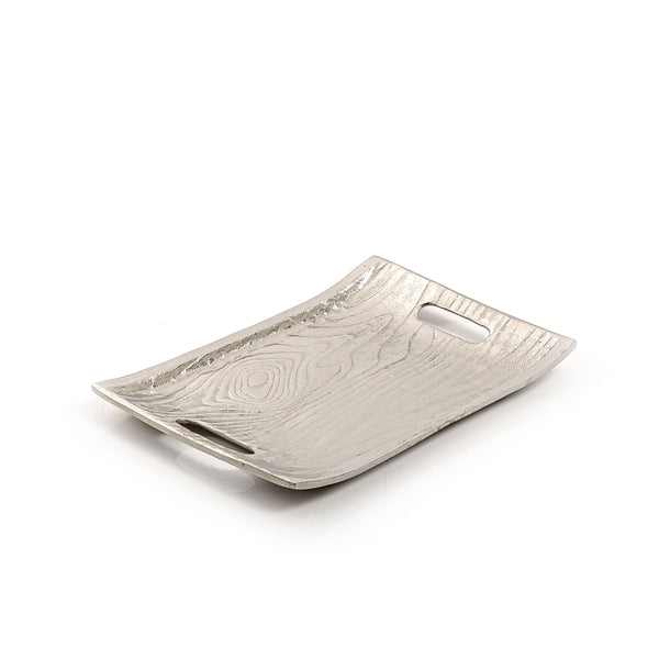 صينية مستطيلة معدن -فضي