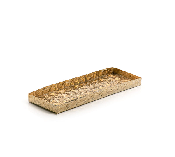 Gold Rectangular Metal Tray