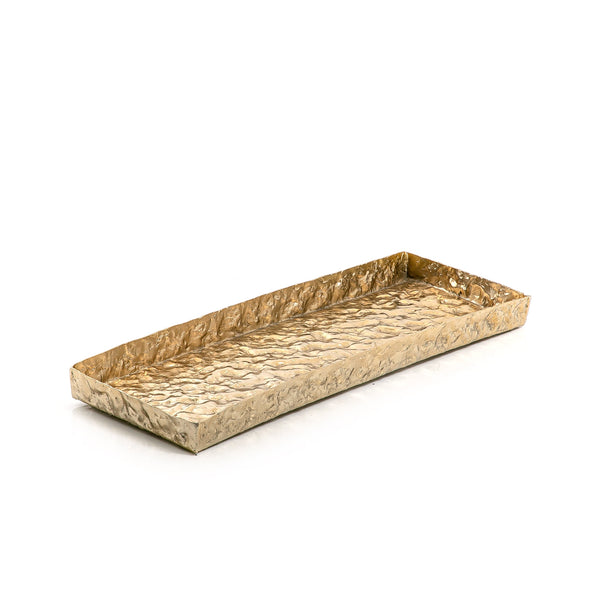 Gold Rectangular Metal Tray