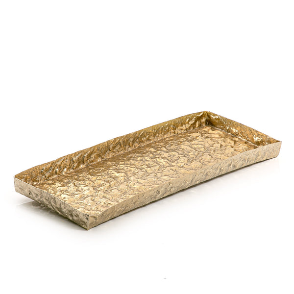 Gold Rectangular Metal Tray