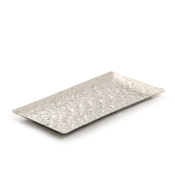 صينية مستطيلة معدن -فضي