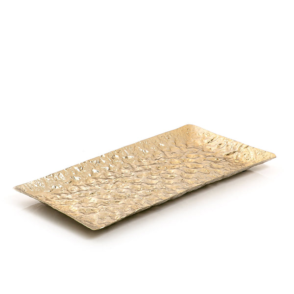 Gold Rectangular Metal Tray