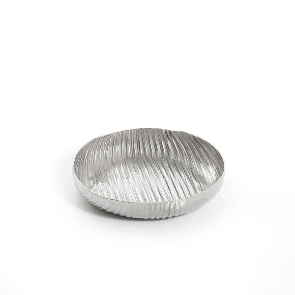 صينية دائرية معدن -فضي