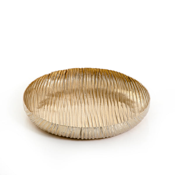 Gold Round Metal Tray