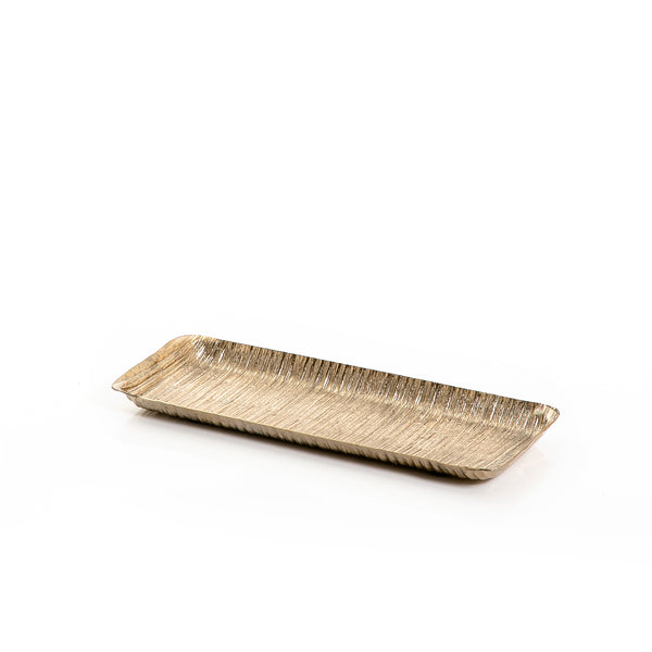 Gold Rectangular Metal Tray