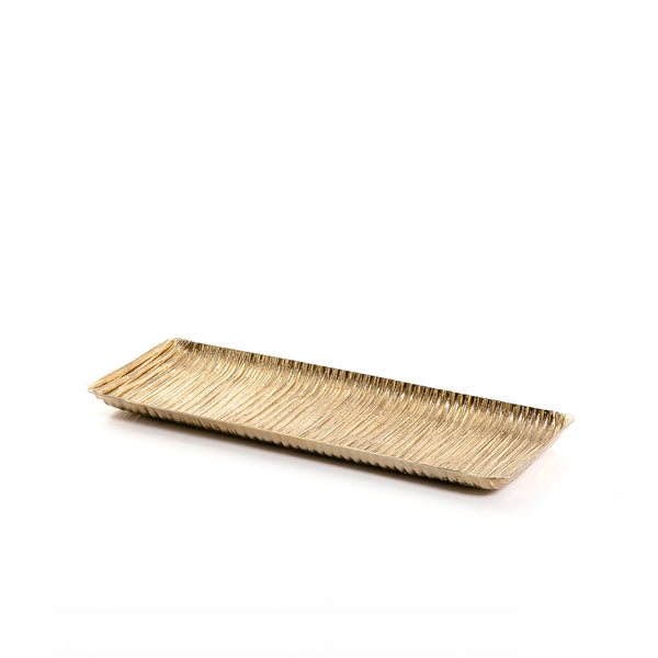 Gold Rectangular Metal Tray