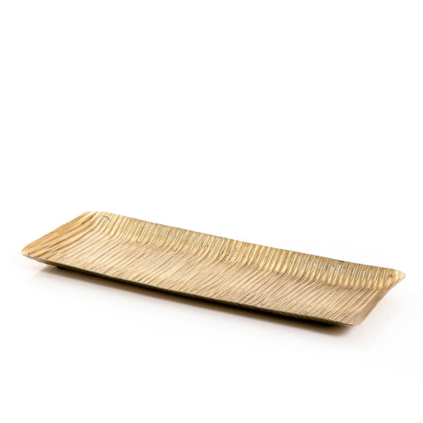 Gold Rectangular Metal Tray