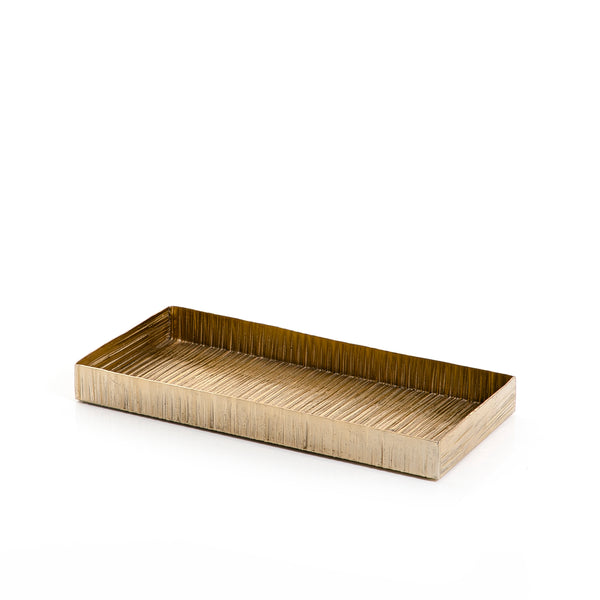 Gold Rectangular Metal Tray