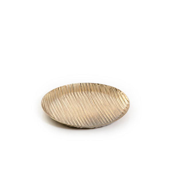 Gold Round Metal Tray