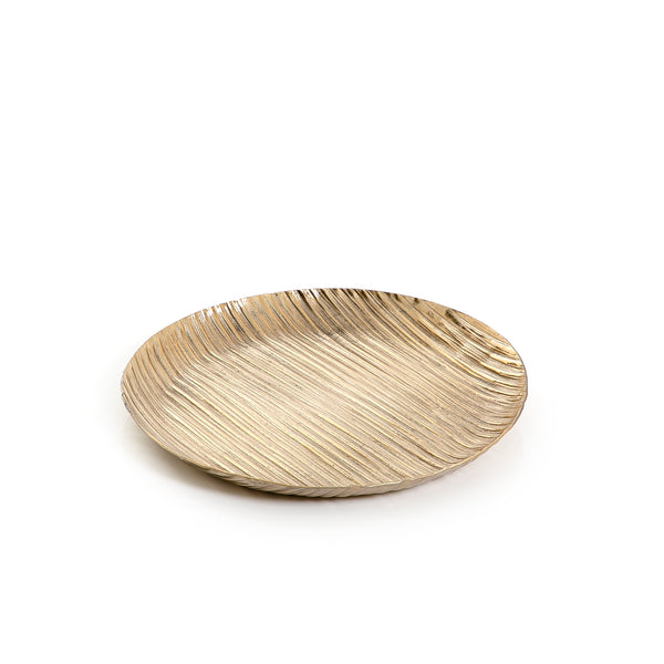 Gold Round Metal Tray