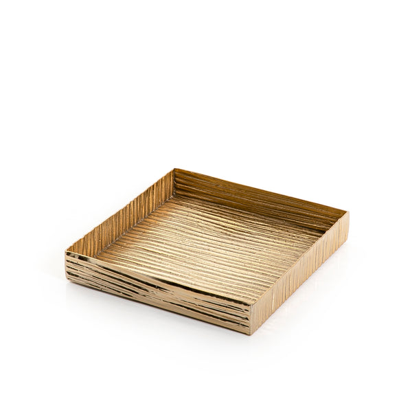 Gold Square Metal Tray