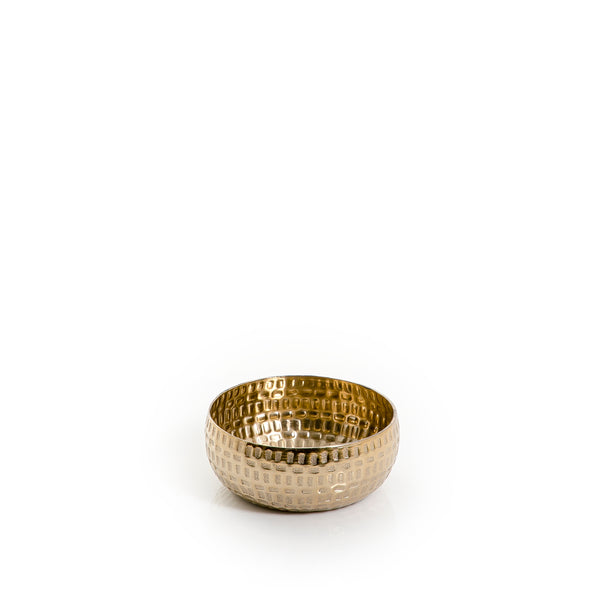Gold Round Metal Bowl