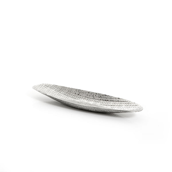 Silver Oval Metal Tray