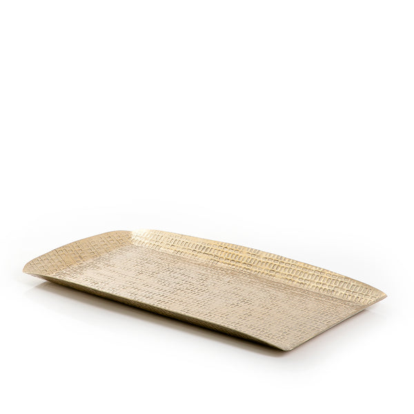 صينية مستطيلة معدن -ذهبي 