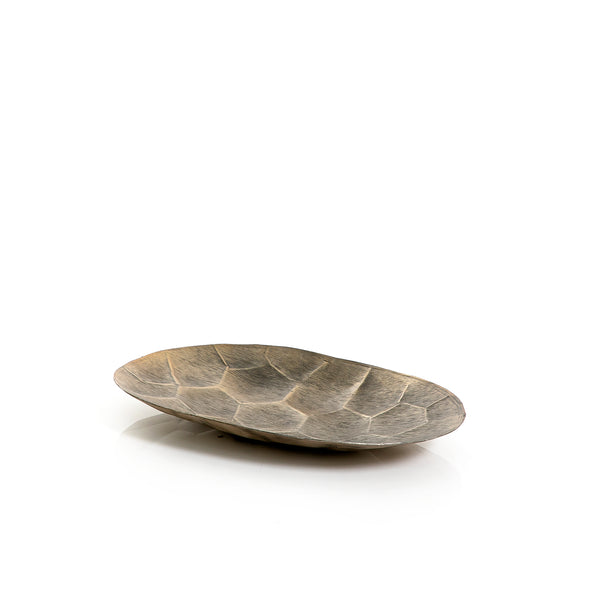 Gold Oval Metal Tray
