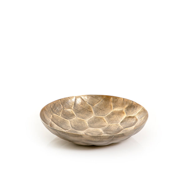 Gold Round Metal Tray