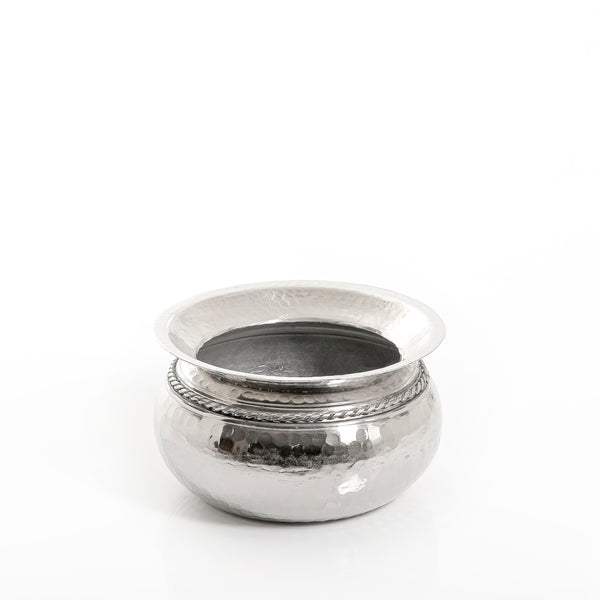 ماعون دائري معدن - فضي 